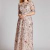 Clothing Teri Jon | Overlay Gown With 3D Embroidered Florals