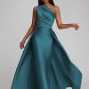 Clothing Teri Jon | One Shoulder Stretch Gazar Gown