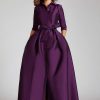 Clothing Teri Jon | Taffeta Shirt Waist Gown