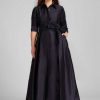 Clothing Teri Jon | Taffeta Shirt Waist Gown