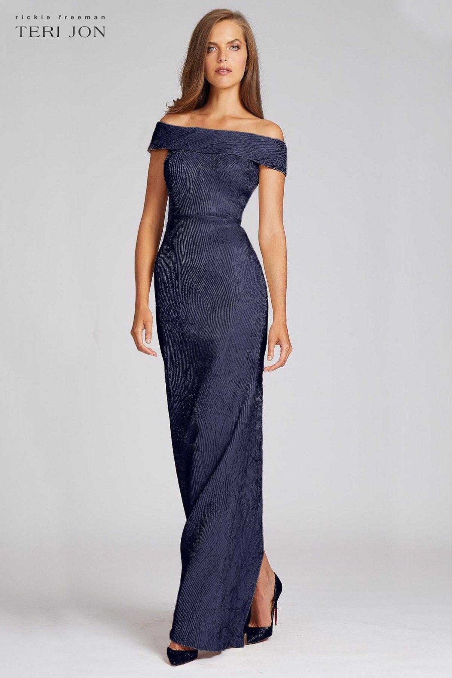 Clothing Teri Jon | Off The Shoulder Column Gown