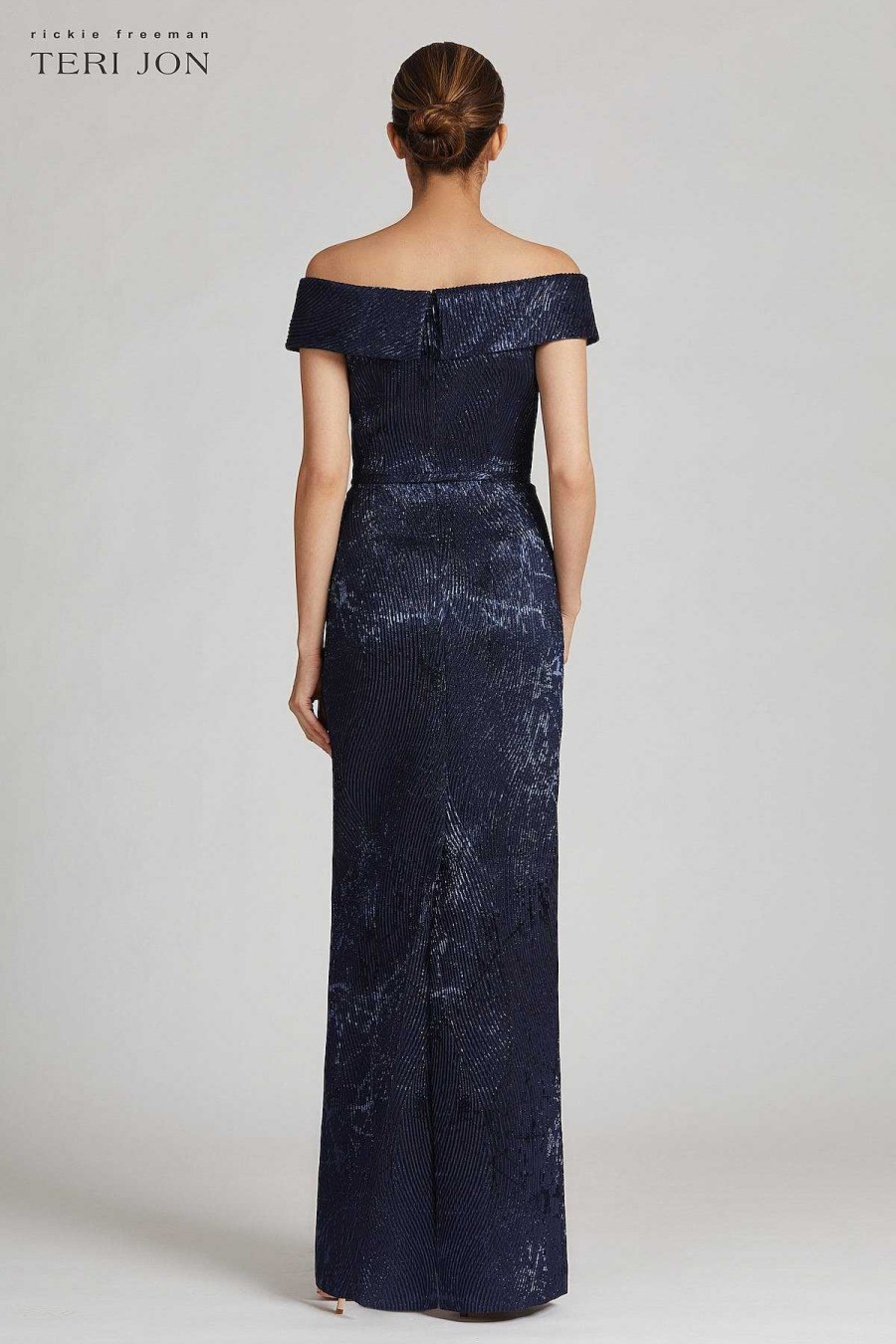 Clothing Teri Jon | Off The Shoulder Column Gown