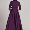 Clothing Teri Jon | Taffeta Shirt Waist Gown