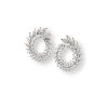 Accessories Teri Jon | Crystal Wreath Earrings Silver