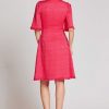 Clothing Teri Jon | Boucle Button Front Shirt Dress Watermelon